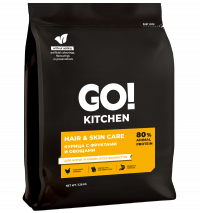 GO'KITCHEN для котят и кошек, со свежей курицей, фруктами и овощами
