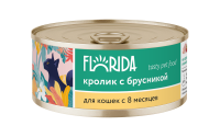 FLORIDA консервы Для кошек &quot;Кролик с брусникой&quot;