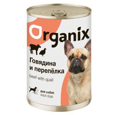 Organix Консервы для собак, с говядиной и перепелкой 45 шт по 100 г