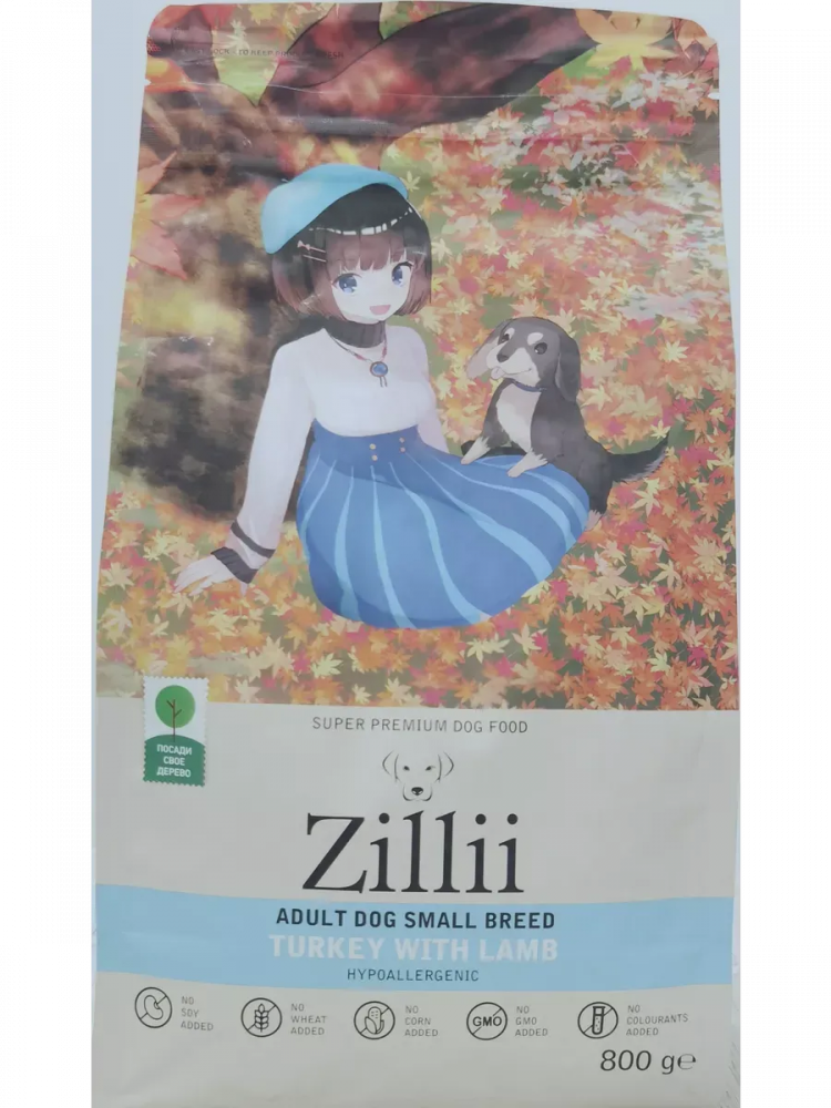 Сухой корм ZILLII Adult Dog Small Breed для взрослых собак мелких пород, индейка с ягнёнком