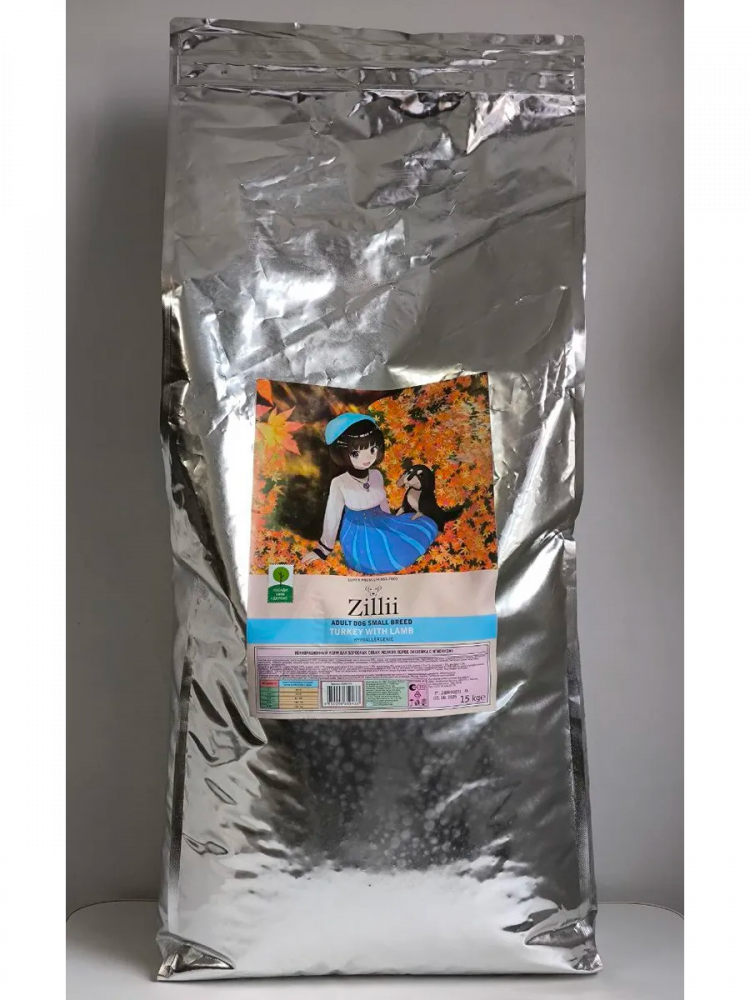 Сухой корм ZILLII Adult Dog Small Breed для взрослых собак мелких пород, индейка с ягнёнком