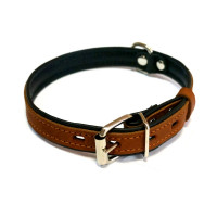 Зооэкспресс ошейник HIGHT LINE без украшений коричневый