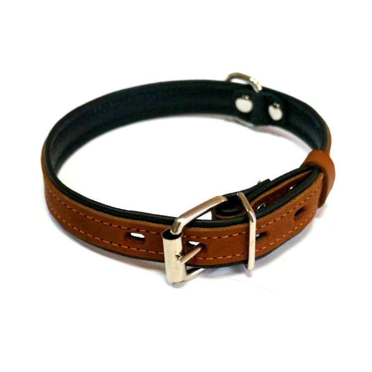 Зооэкспресс ошейник HIGHT LINE без украшений коричневый