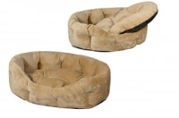 Yami-Yami Лежак овальный пухлый с подушкой, бежевый