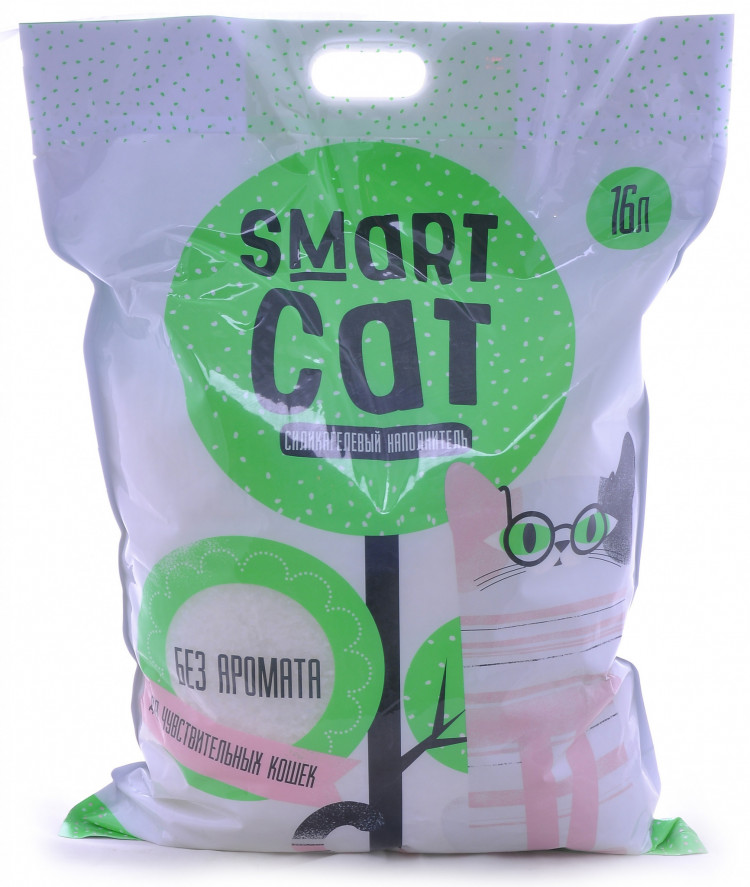 SmartCat Силикагелевый наполнитель для чувствительных кошек (без аромата)