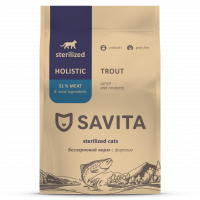 SAVITA беззерновой корм для стерилизованных кошек с форелью