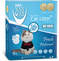 Van Cat Premium комкующийся наполнитель с ароматом Весенней свежести, без пыли, бентонит, коробка (Fresh Perfumed)
