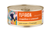 FLORIDA консервы Для кошек &quot;Индейка с клюквой&quot;
