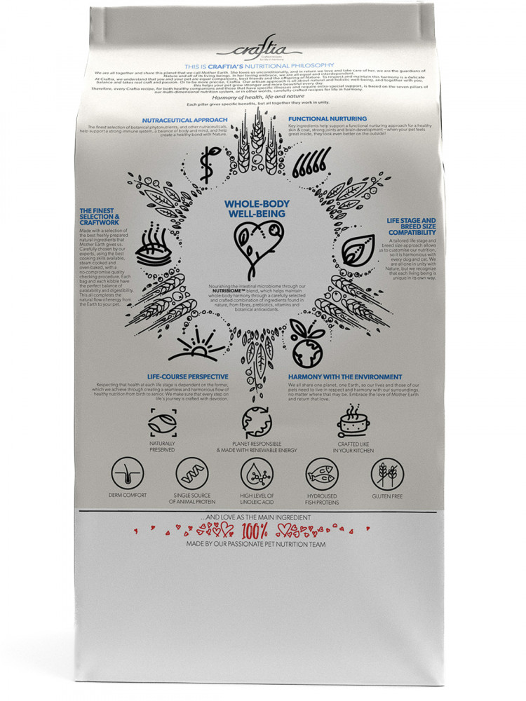 Сухой корм CRAFTIA GALENA CAT HYPOALLERGENIC DERM CARE для кошек при пищевой аллергии и заболеваниях кожи