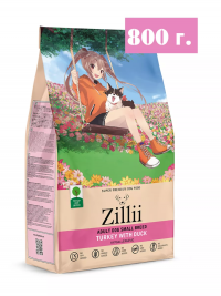 Сухой корм ZILLII Adult Dog Small Breed для взрослых собак мелких пород, индейка с уткой