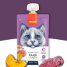 Wanpy Cat Лакомство для кошек Мясной мусс из утки и тыквы (упаковка 10 шт по 90 г)