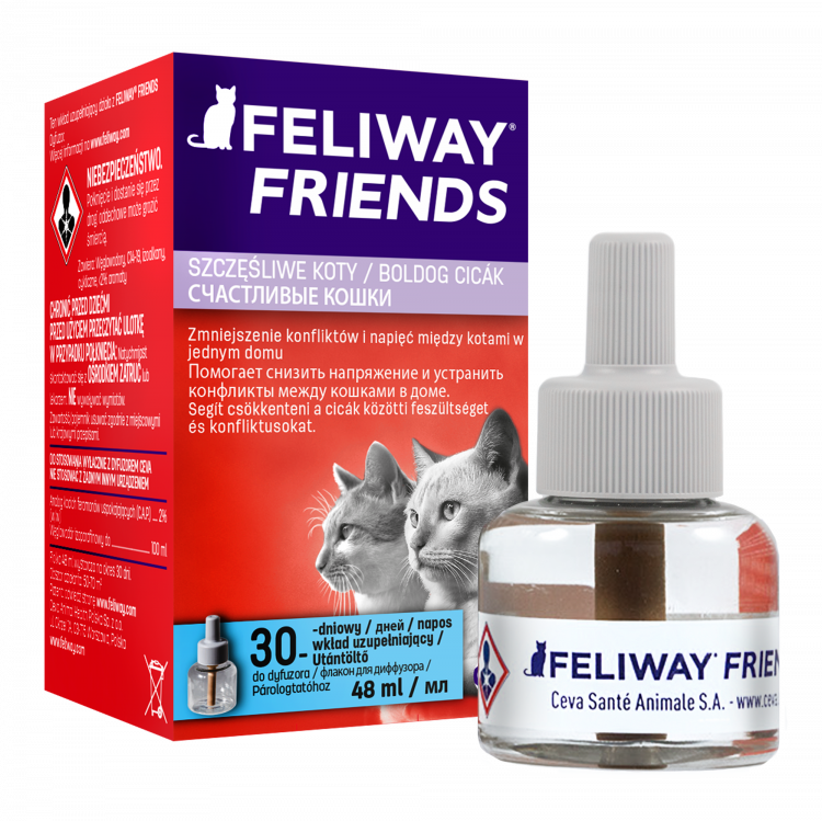 ФЕЛИВЕЙ ФРЕНДС феромоны для кошек для нормализации поведения, сменный блок, 48мл, Feliway Friends, Ceva Sante Animal