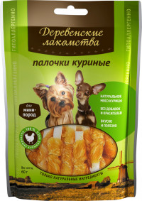 Деревенские лакомства Куриные Палочки для Малых пород