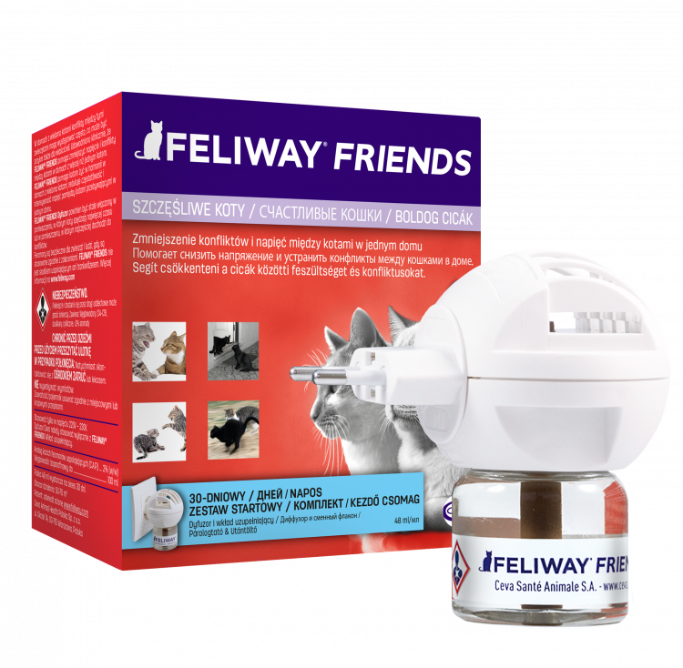 ФЕЛИВЕЙ ФРЕНДС феромоны для кошек для нормализации поведения, диффузор + сменный блок, 48мл, Feliway Friends, Ceva Sante Animal