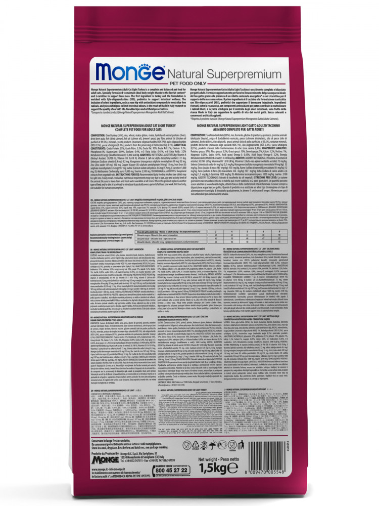 Сухой корм Monge Cat Daily Line Indoor для кошек, живущих в помещении, из курицы