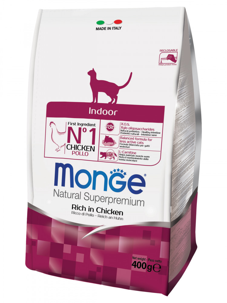 Сухой корм Monge Cat Daily Line Indoor для кошек, живущих в помещении, из курицы