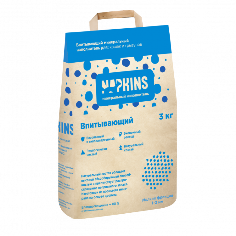 Napkins Впитывающий наполнитель для кошек (мелкая фракция)