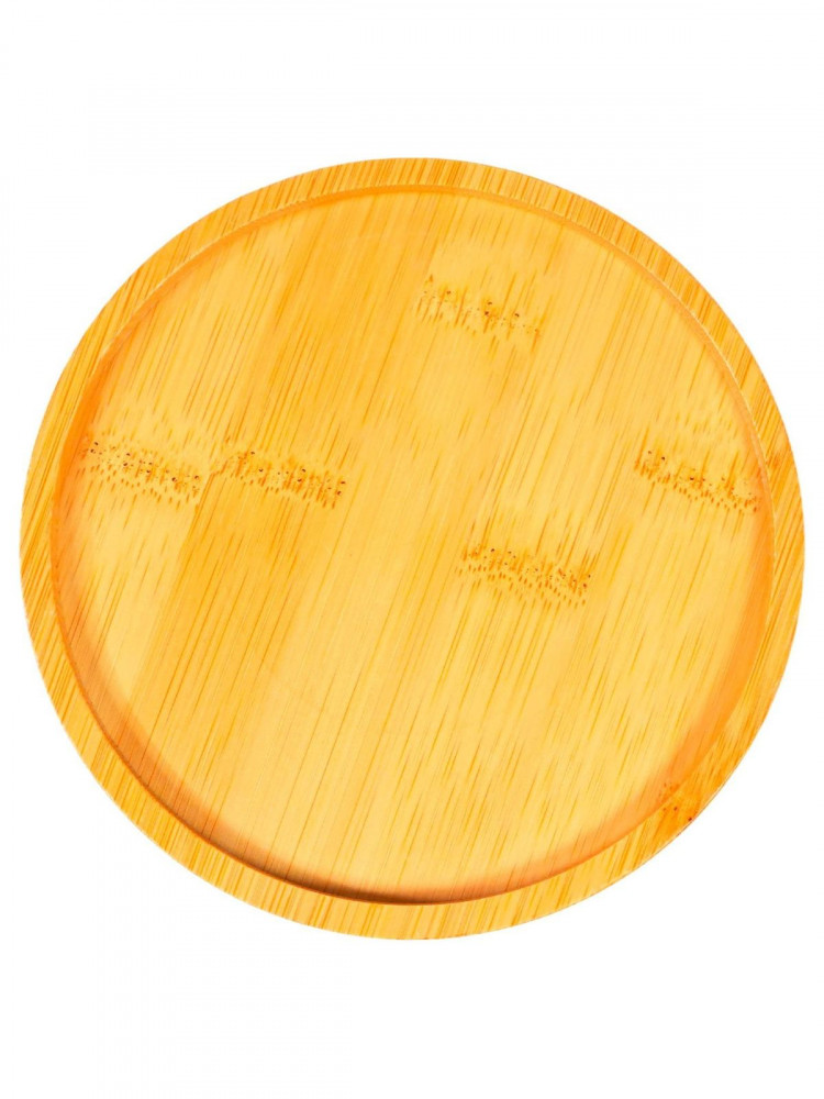 Миска Mr.Kranch Bamboo 340 мл Цветы Прованса керамическая на бамбуковой подставке розовая