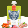 Wanpy Cat Лакомство для кошек Мясной мусс из тунца и курицы с морковью (упаковка 10 шт по 90 г)
