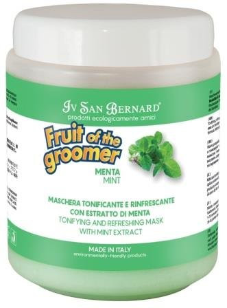 Маска для собак и кошек Iv San Bernard Fruit of the Groomer Mint, восстанавливающая для любого типа шерсти с витамином В6