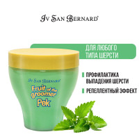 Маска для собак и кошек Iv San Bernard Fruit of the Groomer Mint, восстанавливающая для любого типа шерсти с витамином В6