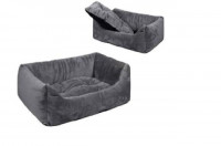 Yami-Yami Лежак прямоугольный, пухлый с подушкой, серый