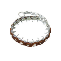 Ошейник строгий Р сварная цепь+кожа