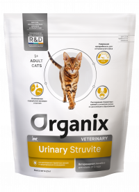 Organix vet URINARY Struvite сухой диетический корм для взрослых кошек при мочекаменной болезни