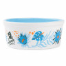 Миска Mr.Kranch для собак и кошек из фарфора Тропики 450мл голубая