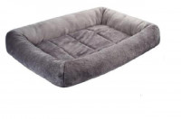 Yami-Yami Лежанка прямоугольная с валиком, серая