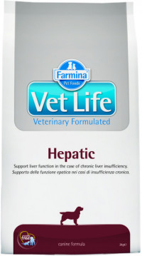 Farmina Vet Life Dog Hepatic Для собак. Поддержание работы печени при хронической печеночной недостаточности