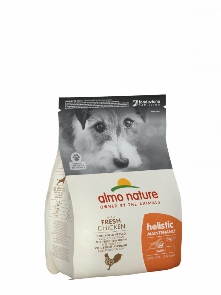 Сухой корм Almo Nature HOLISTIC для взрослых собак малых пород со свежей курицей, Small Breed, Fresh Chicken