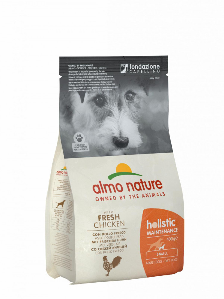 Сухой корм Almo Nature HOLISTIC для взрослых собак малых пород со свежей курицей, Small Breed, Fresh Chicken