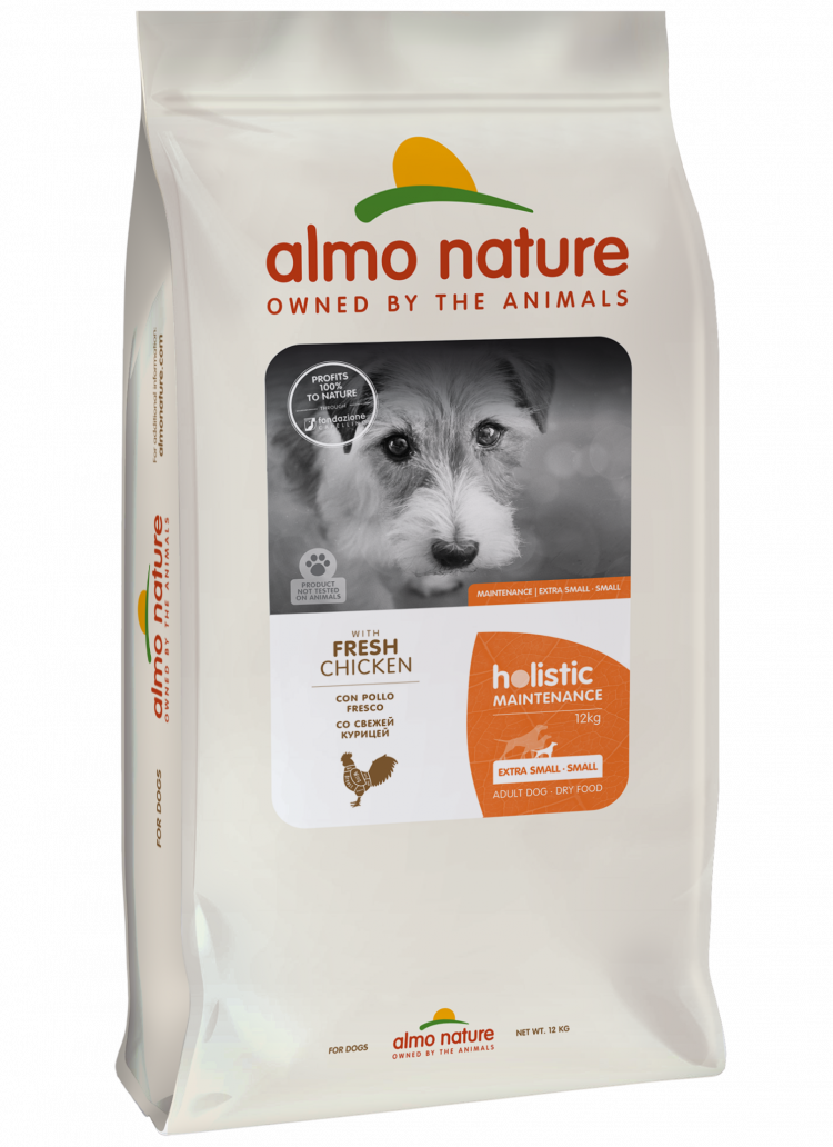 Сухой корм Almo Nature HOLISTIC для взрослых собак малых пород со свежей курицей, Small Breed, Fresh Chicken