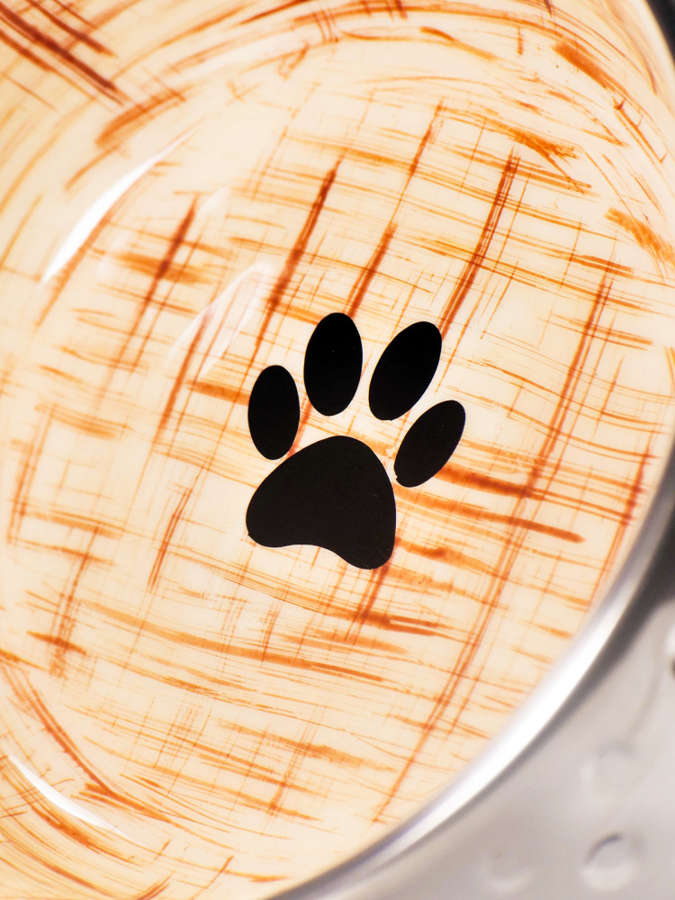 Миска Mr.Kranch из нержавеющей стали с керамическим покрытием Candy 450 мл нескользящее основание оранжевая