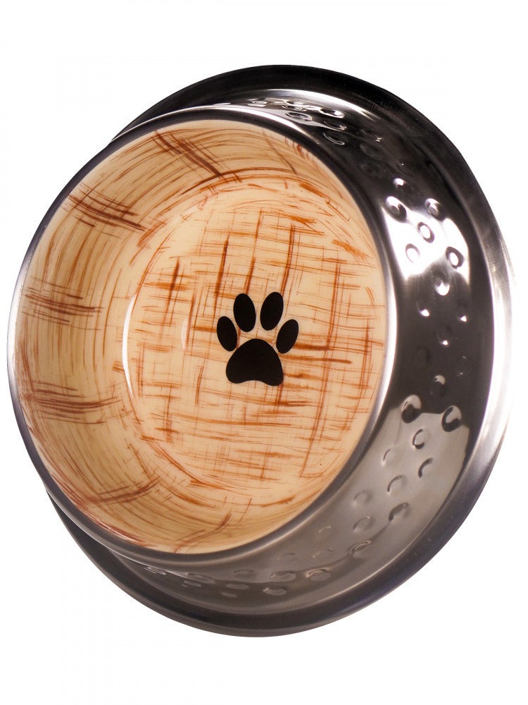 Миска Mr.Kranch из нержавеющей стали с керамическим покрытием Candy 450 мл нескользящее основание оранжевая