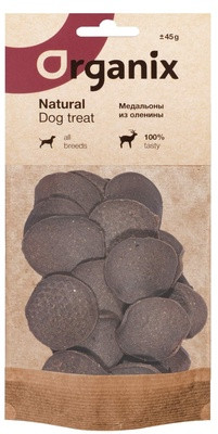 Organix Лакомства премиум лакомство Медальоны из оленины