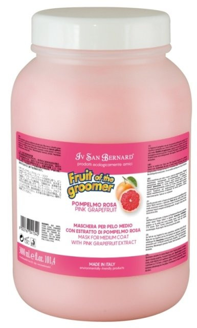Маска для собак и кошек Iv San Bernard Fruit of the Groomer Pink Grapefruit восстанавливающая для шерсти средней длины с витаминами