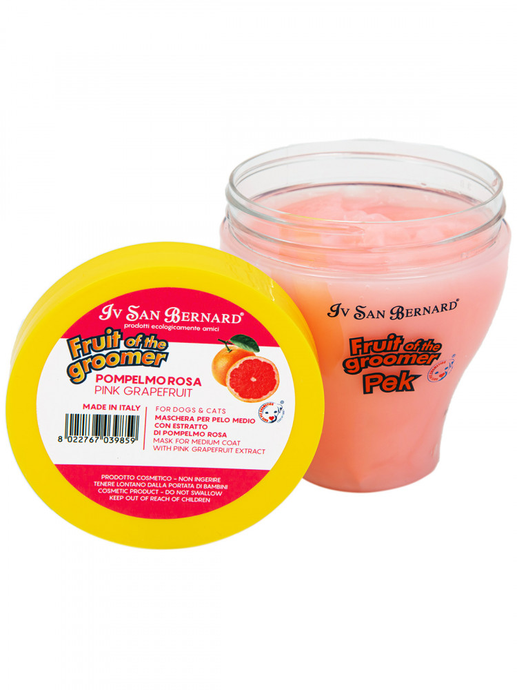 Маска для собак и кошек Iv San Bernard Fruit of the Groomer Pink Grapefruit восстанавливающая для шерсти средней длины с витаминами