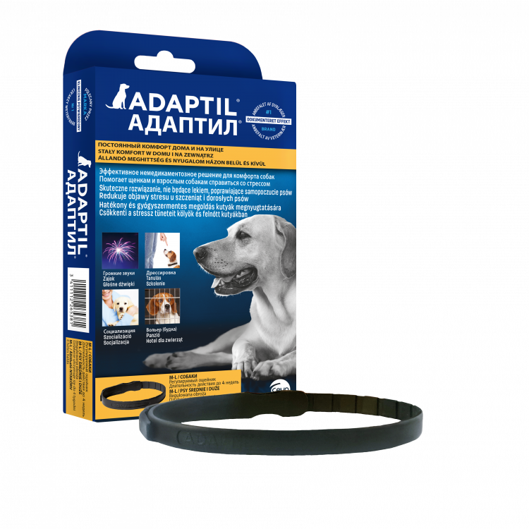 АДАПТИЛ феромоны для собак для нормализации поведения, ошейник 62,5см, Adaptil, Ceva Sante Animal