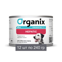 Organix Preventive Line консервы Hepatic для собак &quot;поддержание здоровья печени&quot; 12 шт по 240 г