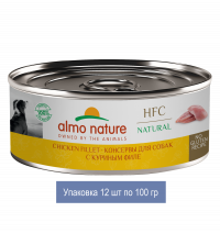 Консервы Almo Nature для собак и щенков с куриным филе (HFC, Natural, Chicken Fillet) 12 шт по 100 гр