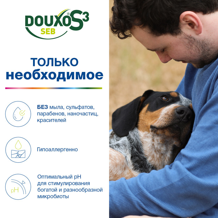 ДУКСО S3 СЕБ шампунь от перхоти и для жирной кожи, 200мл, Douxo S3 Seb Shampoo, Ceva Sante Animal