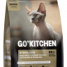 GO'KITCHEN Полнорационный сухой корм для стерилизованных взрослых кошек в с индейкой и бурым рисом 1
