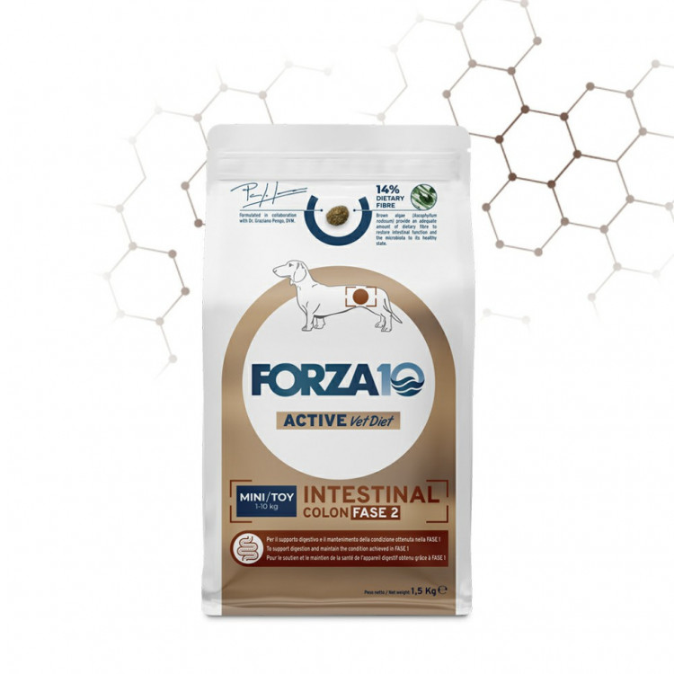 Forza10 Active Vet Diet Intestinal Colon Fase 1 сухой корм для собак всех пород при хронических колитах, с ягненком и белым сорго