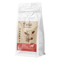 Сухой корм Delish super premium для собак средних и крупных пород Говядина с рисом