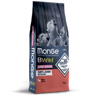 Сухой корм Monge Dog BWild LOW GRAIN Puppy &amp; junior для щенков, низкозерновой, из мяса оленя