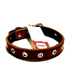 Зооэкспресс ошейник фетр блочка коричневый 1 слой