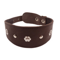 Зооэкспресс ошейник Камбала коричневый 1 слой