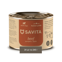 Savita Для собак «Говядина с тыквой и яблоком» 24 шт по 240 г
